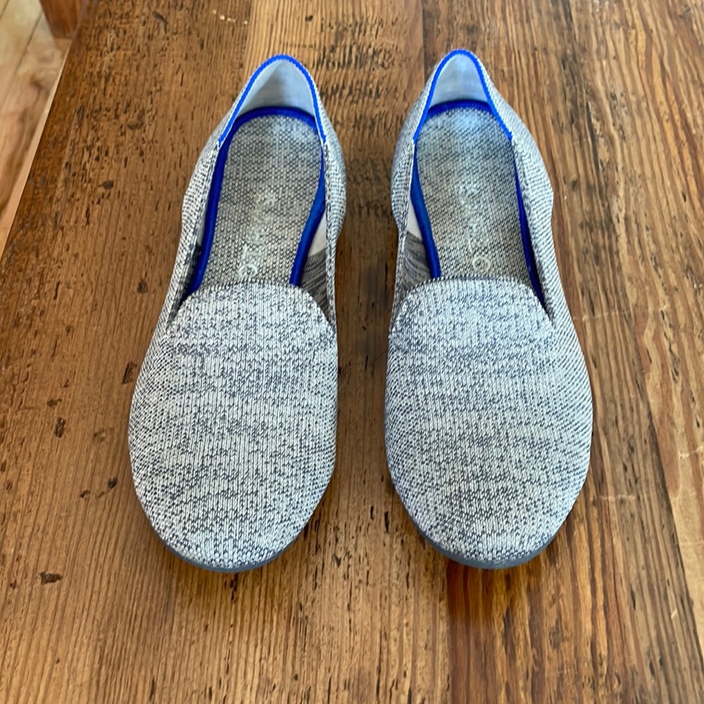 Taupe heather Rothy’s loafers